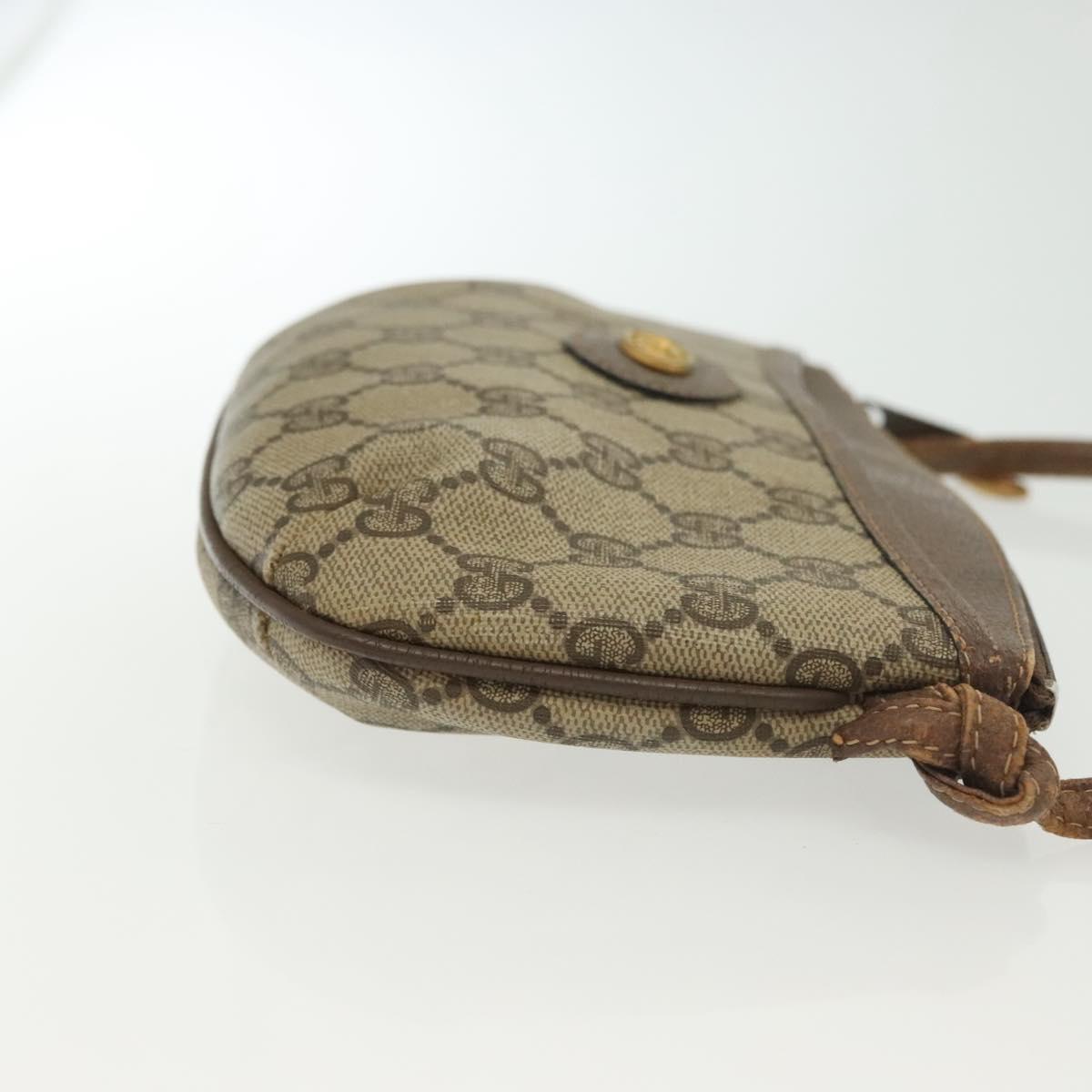 GUCCI GG Supreme Shoulder Bag PVC Beige Gold 904 02 020 Auth SW1461