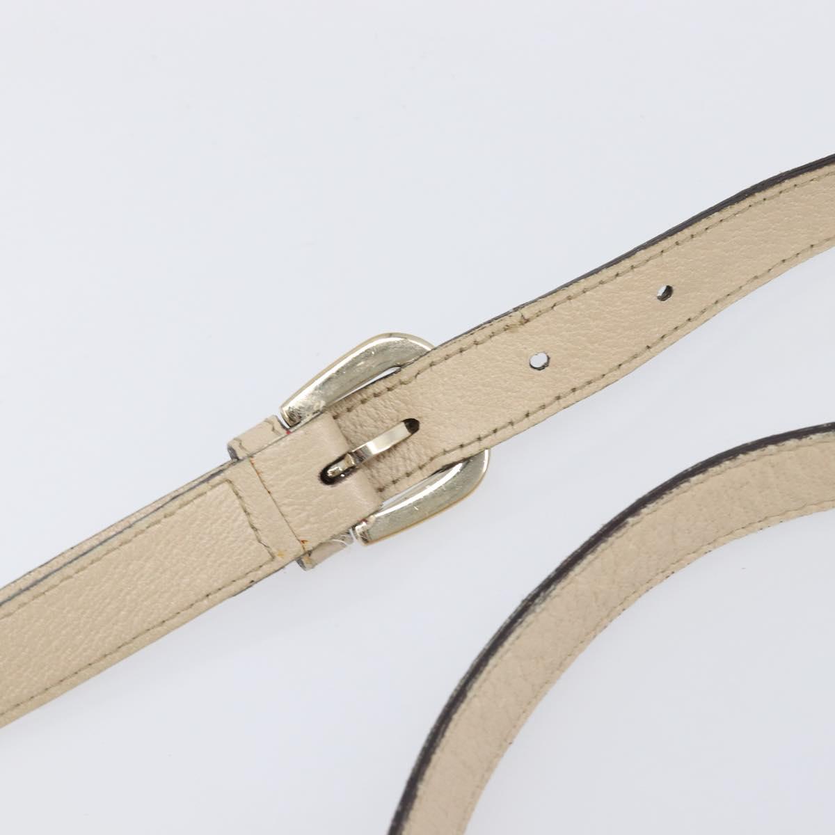 GUCCI GG Canvas Abbey Shoulder Bag Beige Gold 131326 Auth SW1474