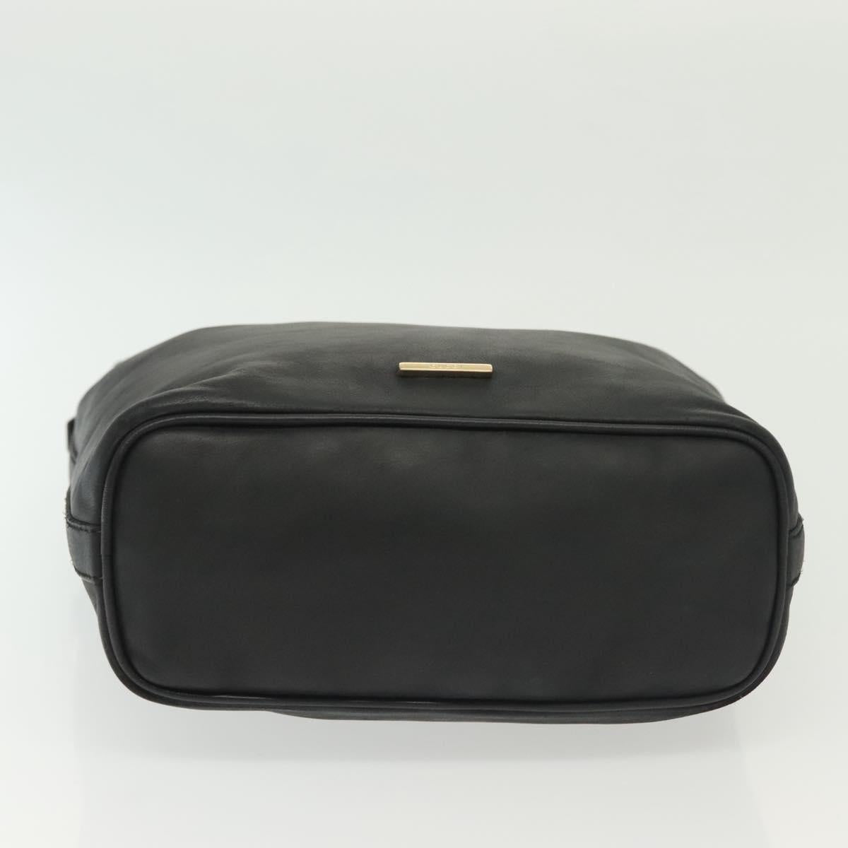 GUCCI Shoulder Bag Leather Black Gold 73885 Auth SW1477