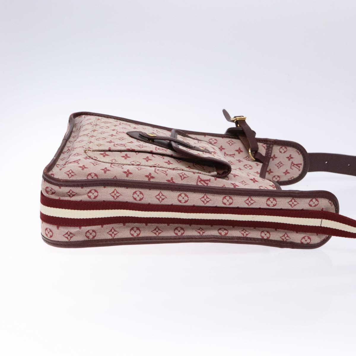 LOUIS VUITTON Monogram Mini Besace Mary Kate Bag Red M92321 LV Auth SW1479