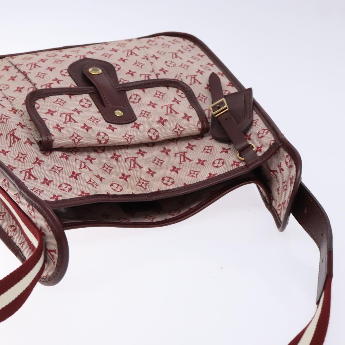 LOUIS VUITTON Monogram Mini Besace Mary Kate Bag Red M92321 LV Auth SW1479