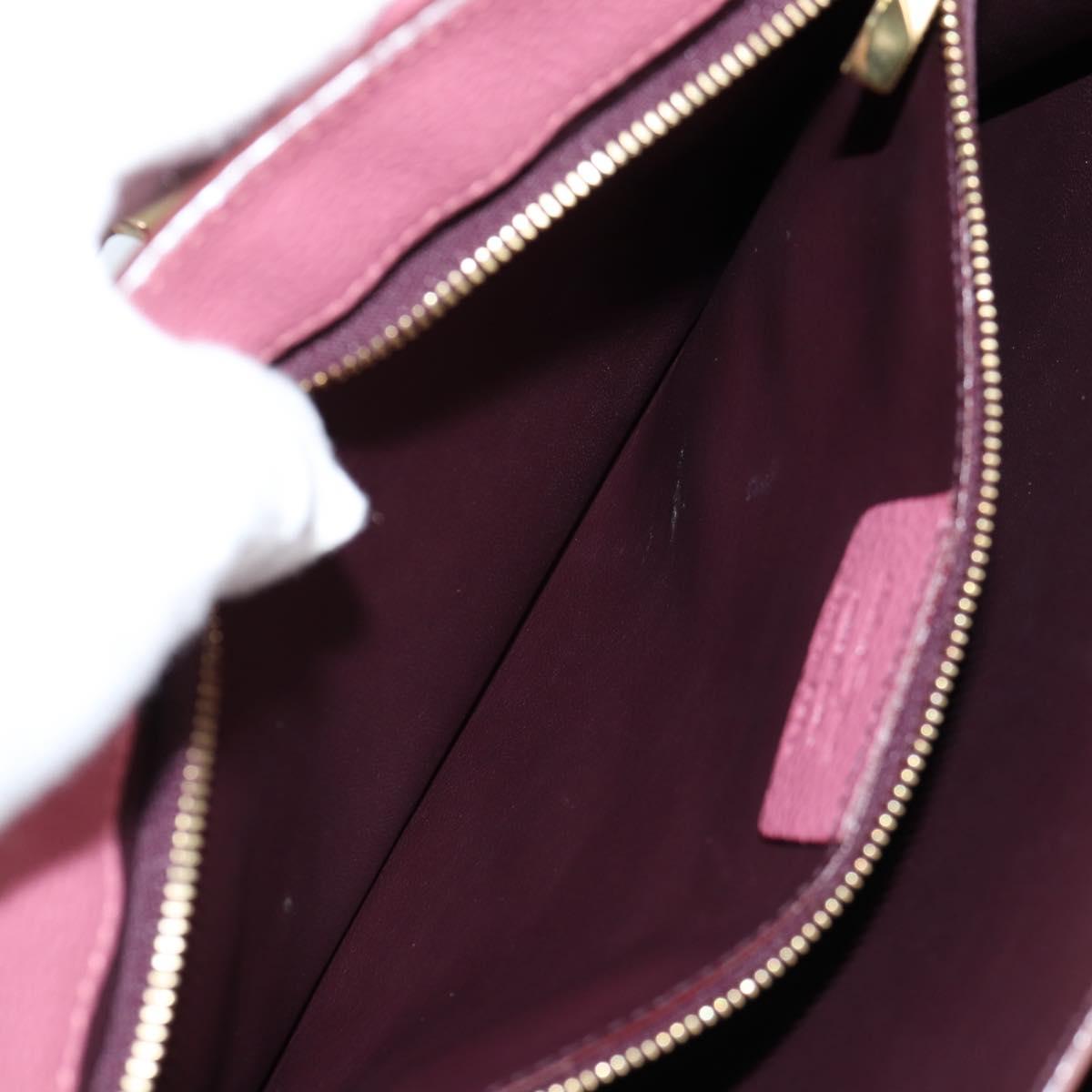 Salvatore Ferragamo Gancini Hand Bag Leather 2way Pink Gold Auth SW1488V