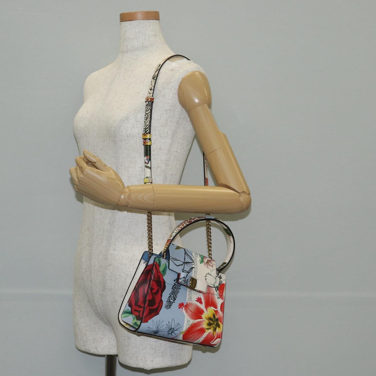 Salvatore Ferragamo Vala Hand Bag Leather 2way Multicolor Auth SW1489V