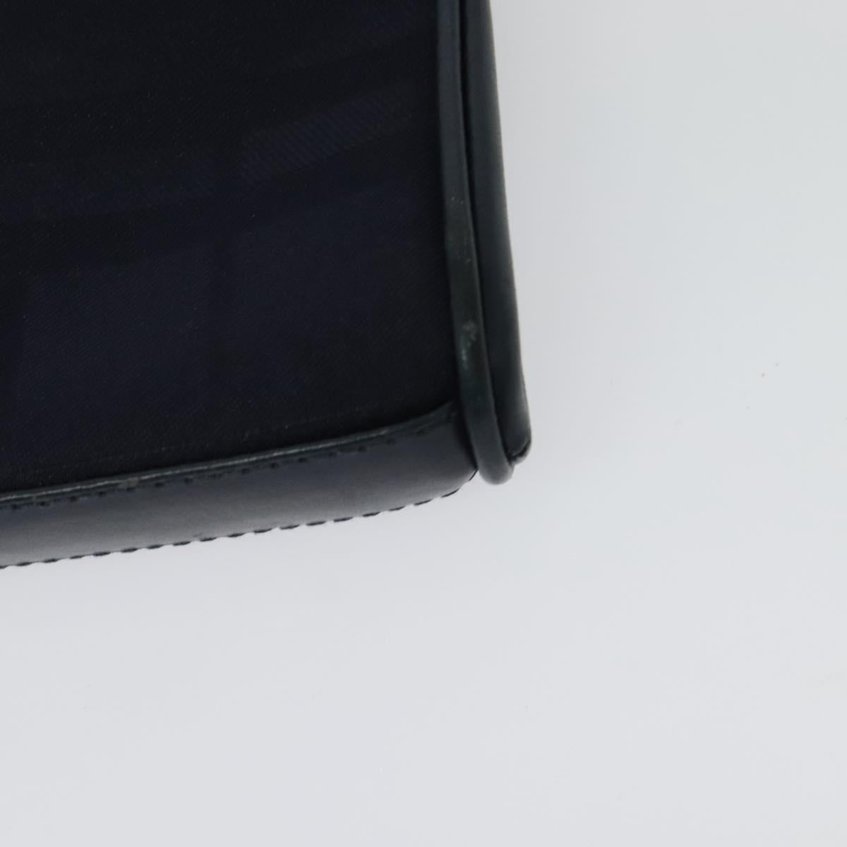 Burberrys Shoulder Bag Canvas Navy Gold Auth SW1499