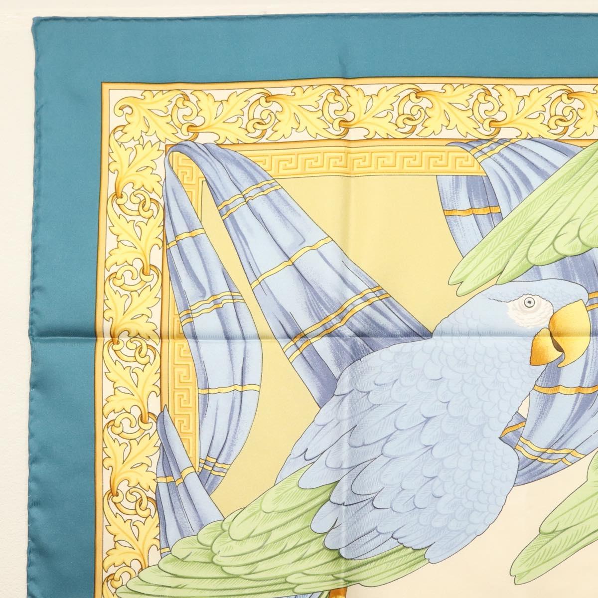 Salvatore Ferragamo Scarf Silk Blue Auth SW1502