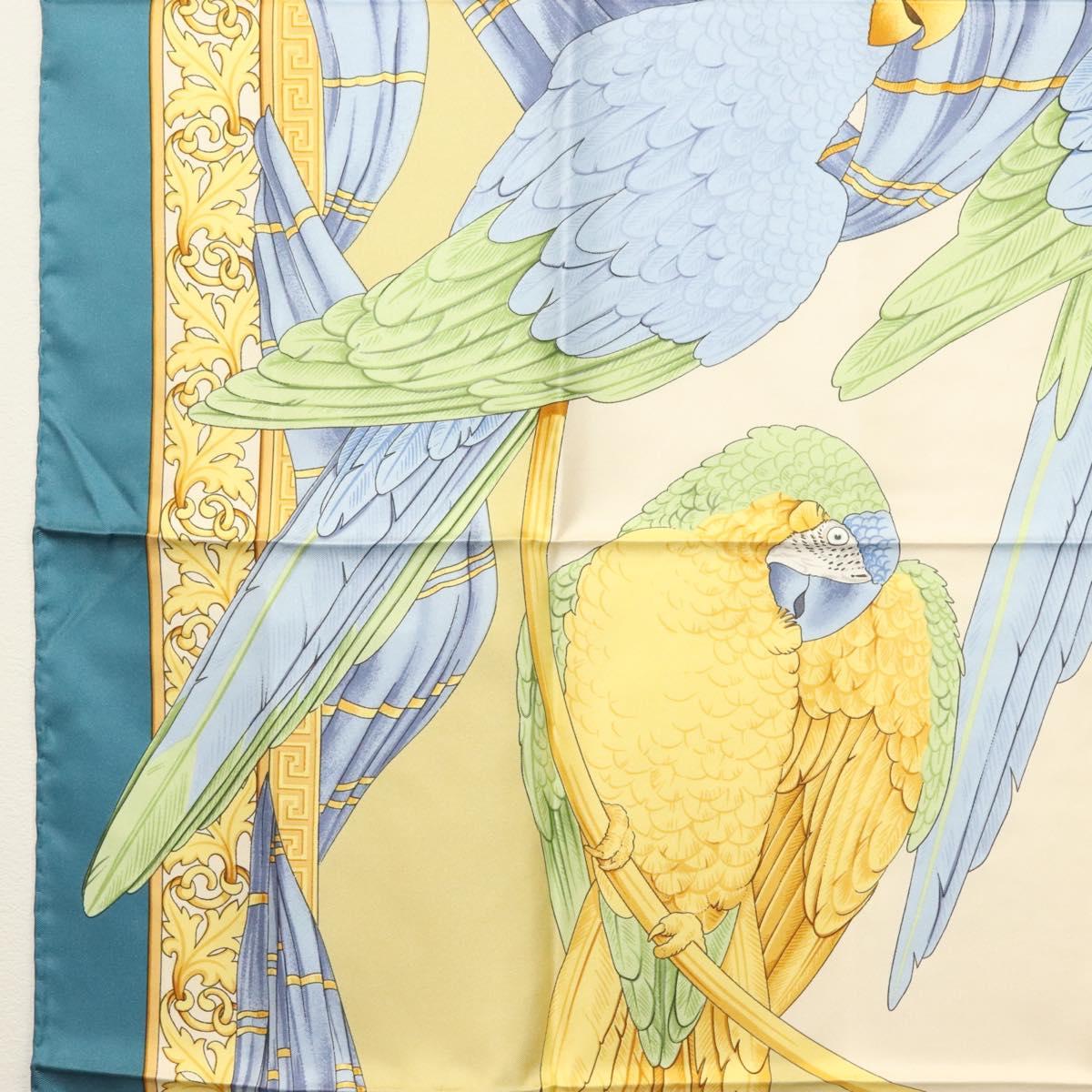 Salvatore Ferragamo Scarf Silk Blue Auth SW1502
