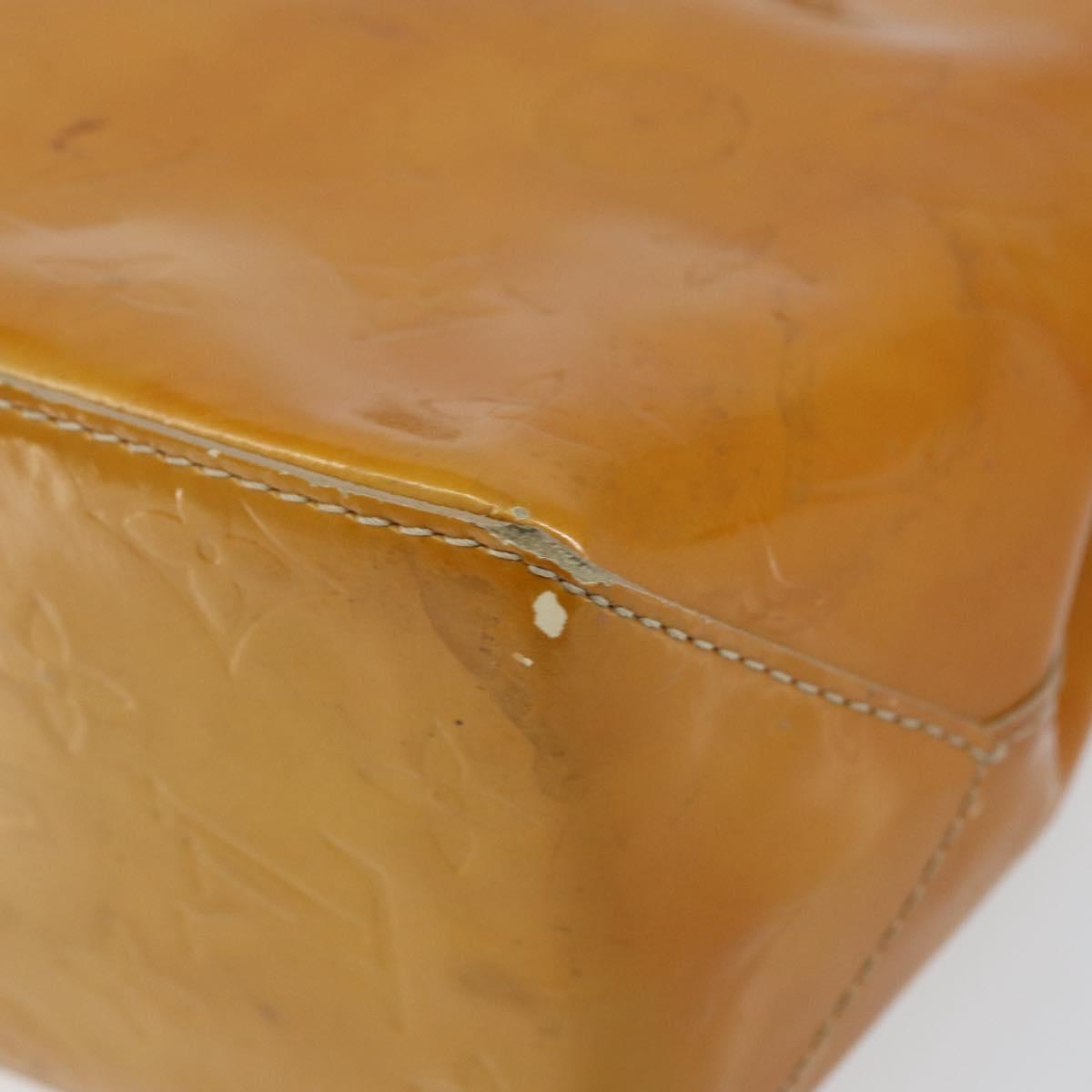 LOUIS VUITTON Monogram Vernis Reade PM Hand Bag Beige M91334 LV Auth SW1514