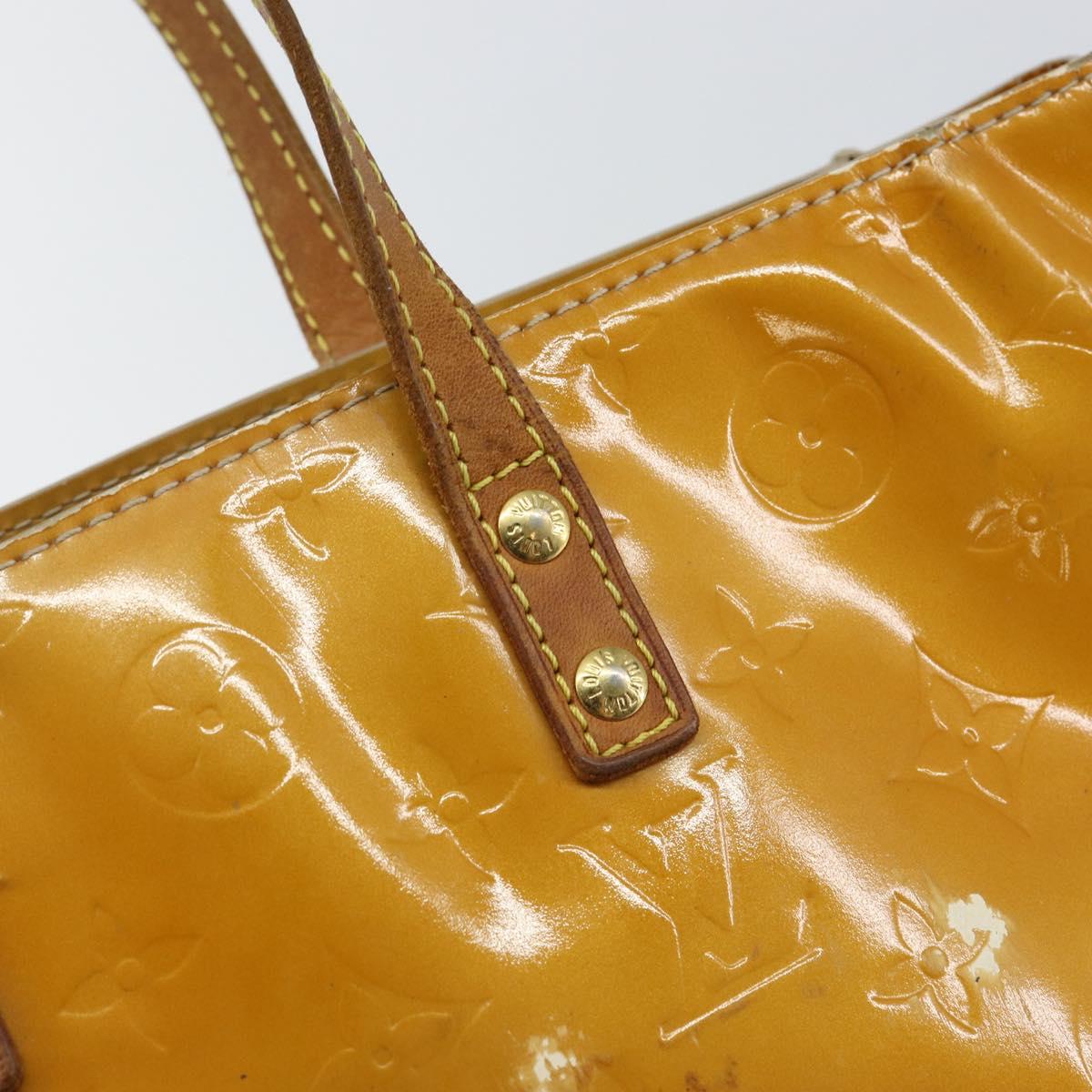 LOUIS VUITTON Monogram Vernis Reade PM Hand Bag Beige M91334 LV Auth SW1514