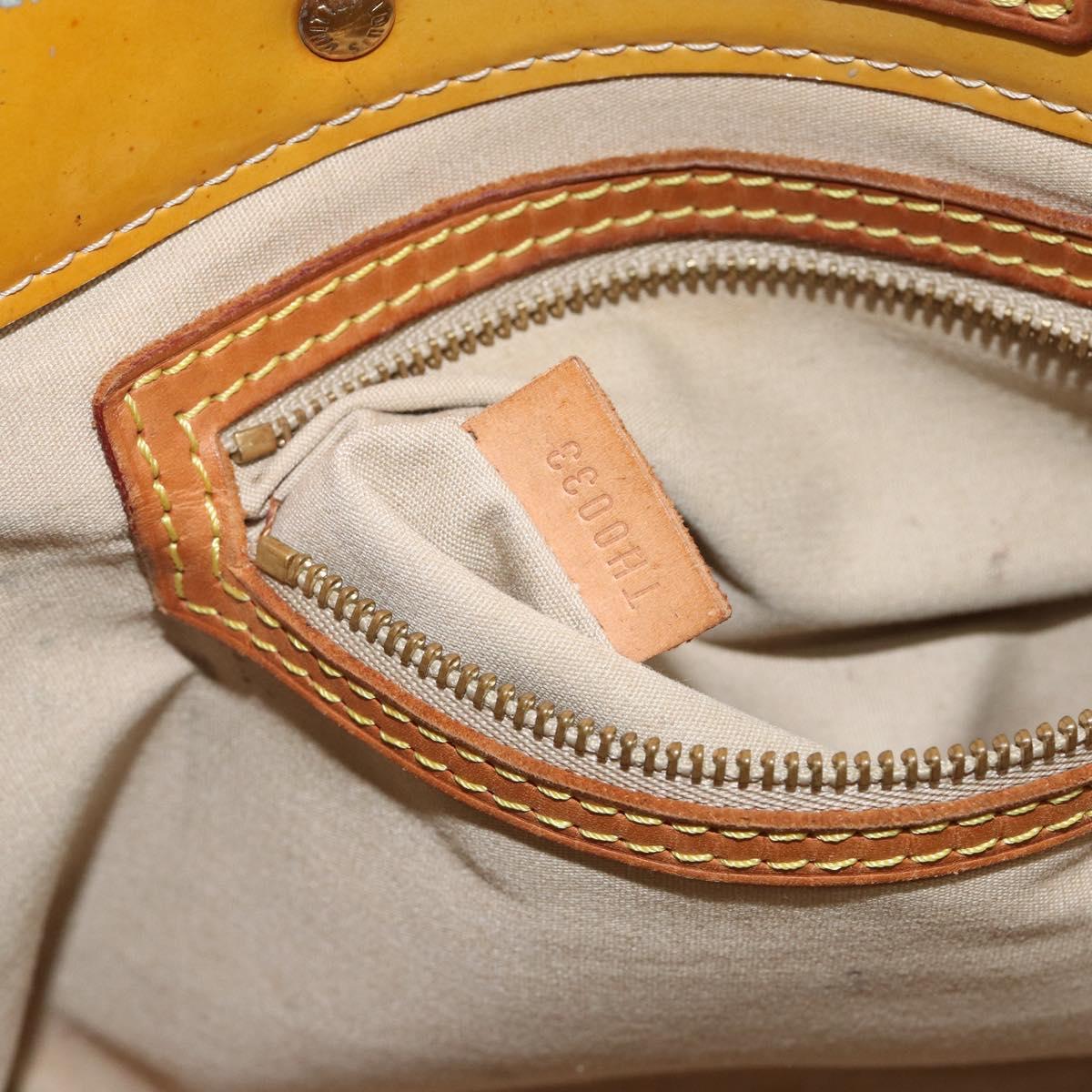 LOUIS VUITTON Monogram Vernis Reade PM Hand Bag Beige M91334 LV Auth SW1514