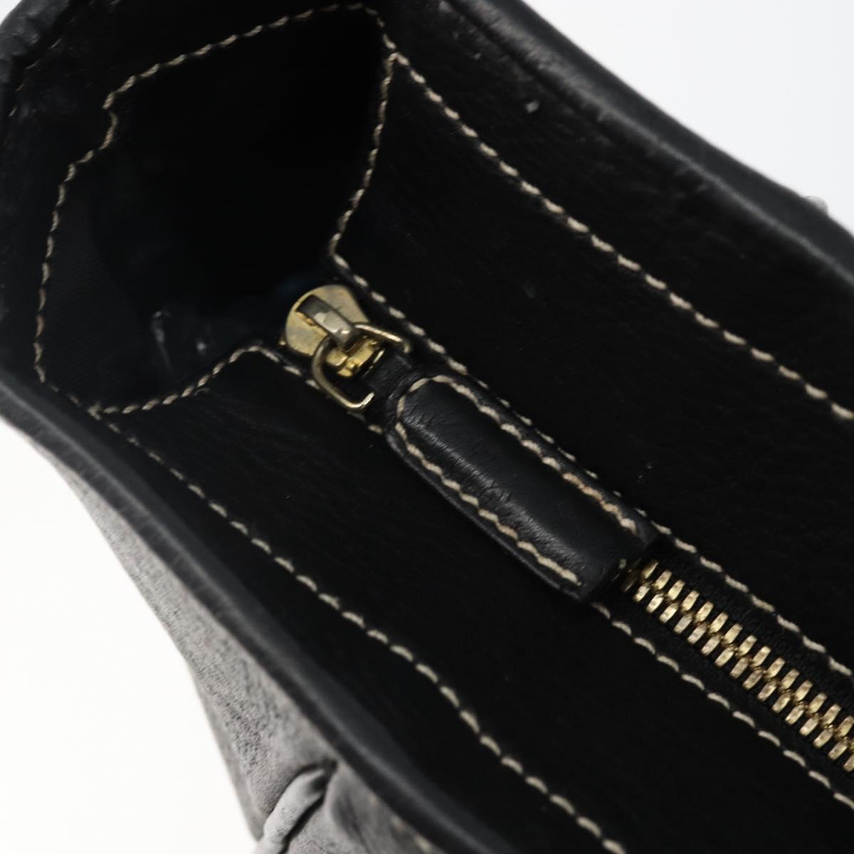 Salvatore Ferragamo Tote Bag Leather Black Gold Auth SW1521