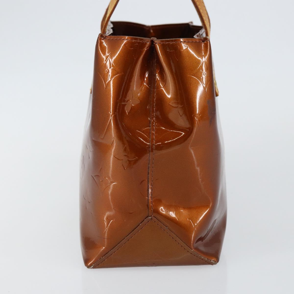 LOUIS VUITTON Monogram Vernis Reade PM Hand Bag Bronze M91146 LV Auth SW1525