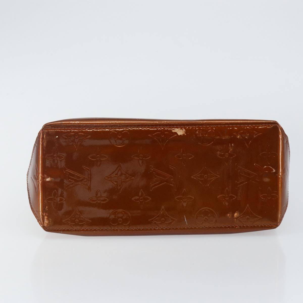 LOUIS VUITTON Monogram Vernis Reade PM Hand Bag Bronze M91146 LV Auth SW1525