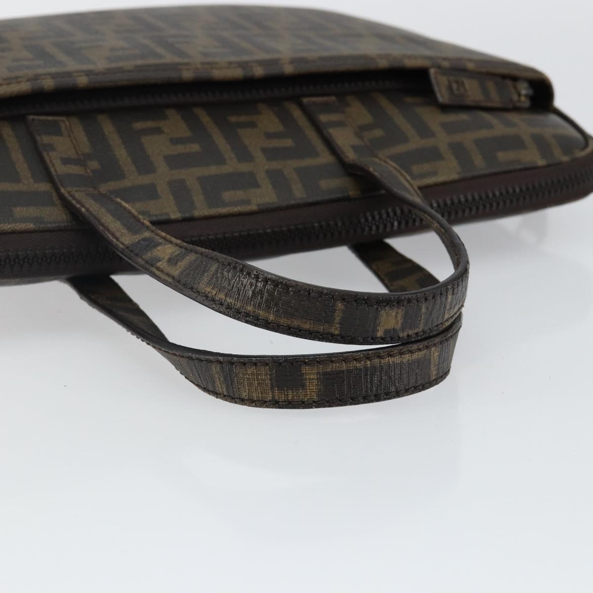 FENDI Zucca Canvas PC Case Black Brown Auth SW1528