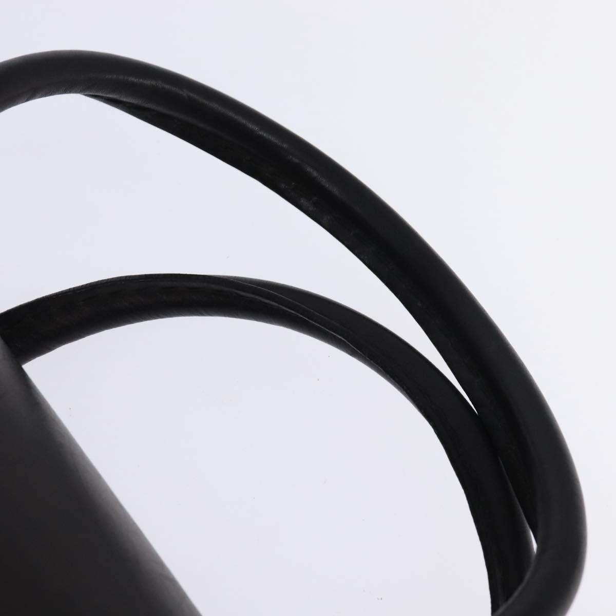 GUCCI GG Canvas Hand Bag Black Gold Auth SW1542