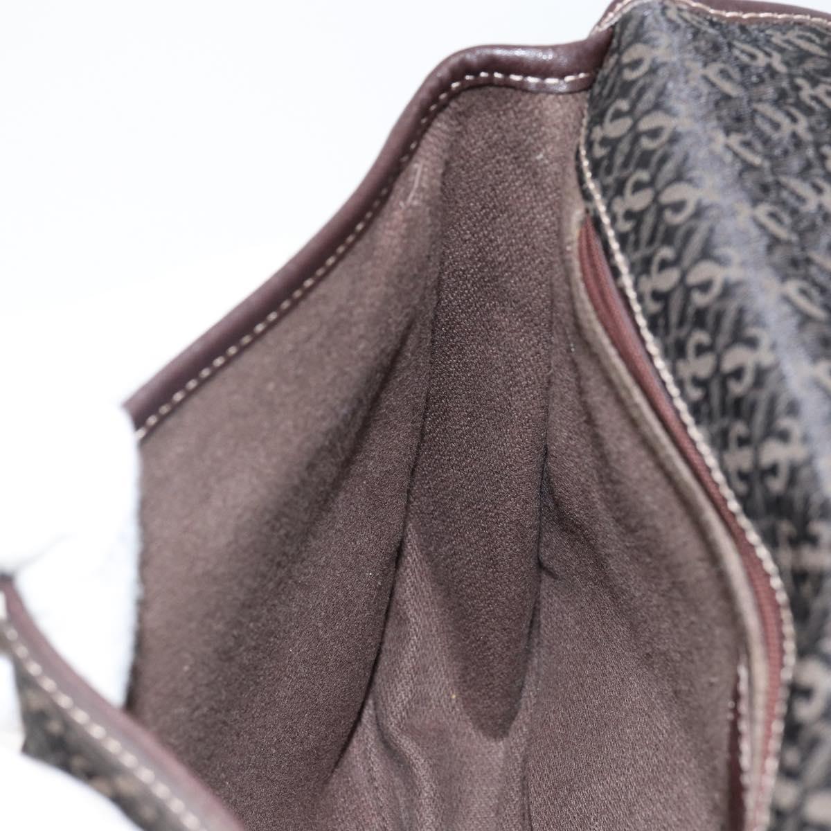 LOEWE Anagram Shoulder Bag Canvas Brown Gold Auth SW1553