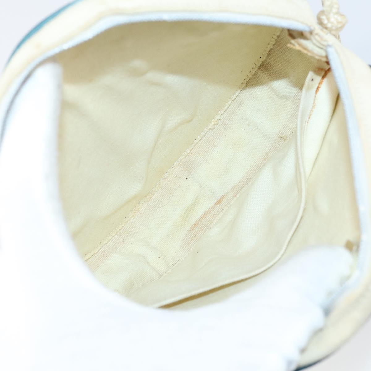 VALENTINO Saint Laurent Shoulder Bag Canvas Leather 2Set Beige Brown Auth SW1567