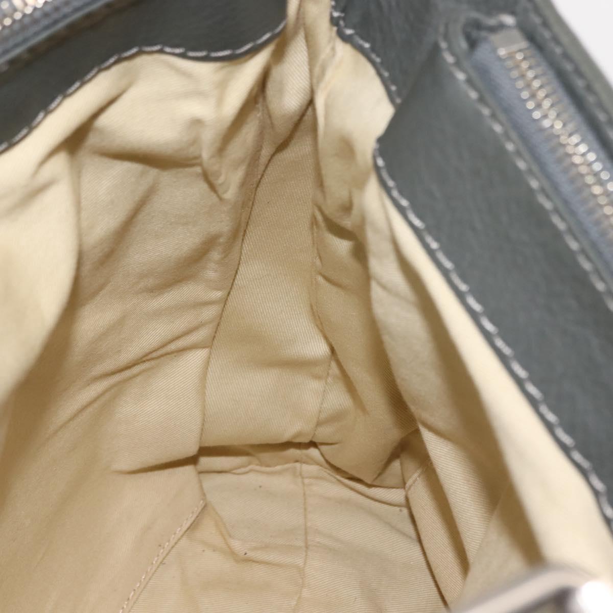 Chloe Paddington Shoulder Bag Leather Gray Auth sw1574