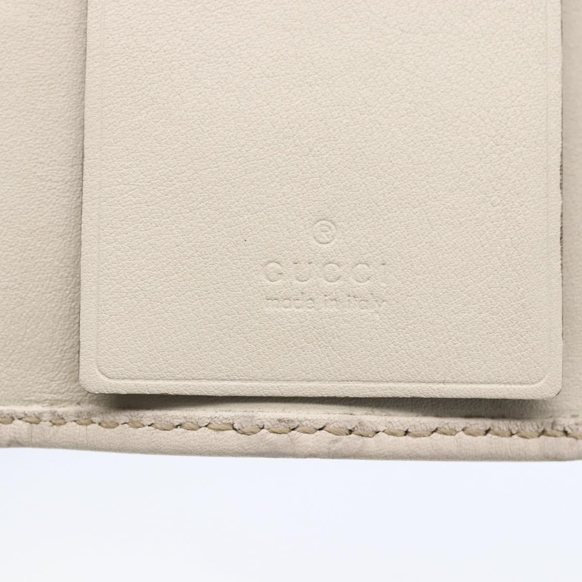 GUCCI Guccissima GG Canvas Key Case Leather White 203551 Auth sw1578