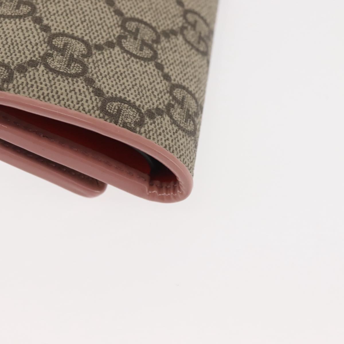 GUCCI GG Supreme Key Case PVC Beige 388682 Auth sw1580
