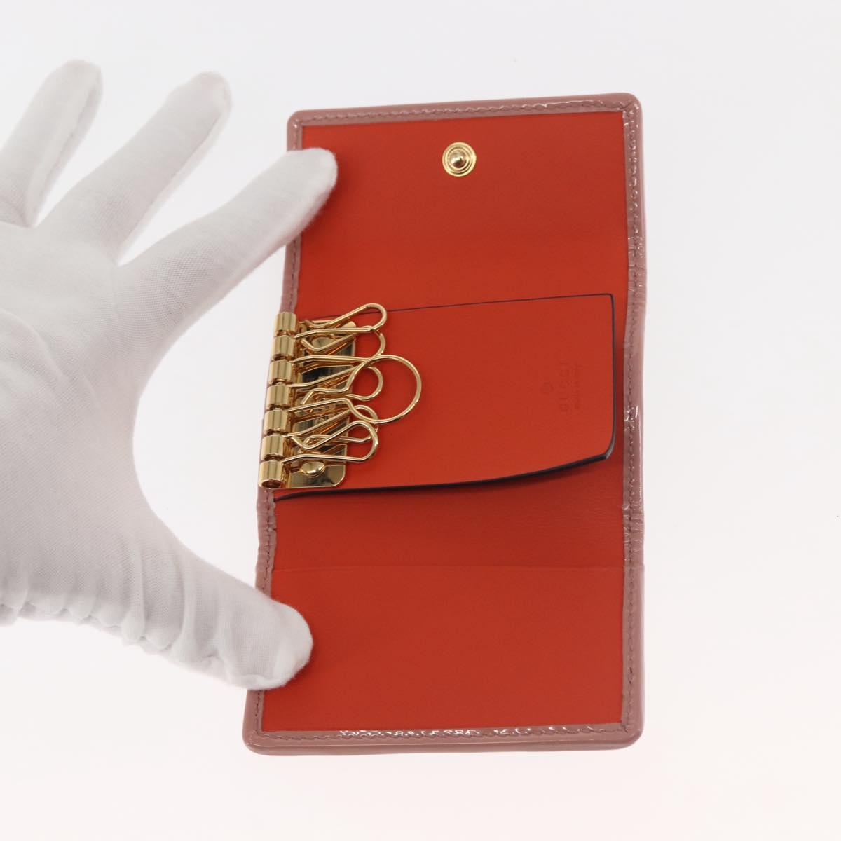 GUCCI GG Supreme Key Case PVC Beige 388682 Auth sw1580