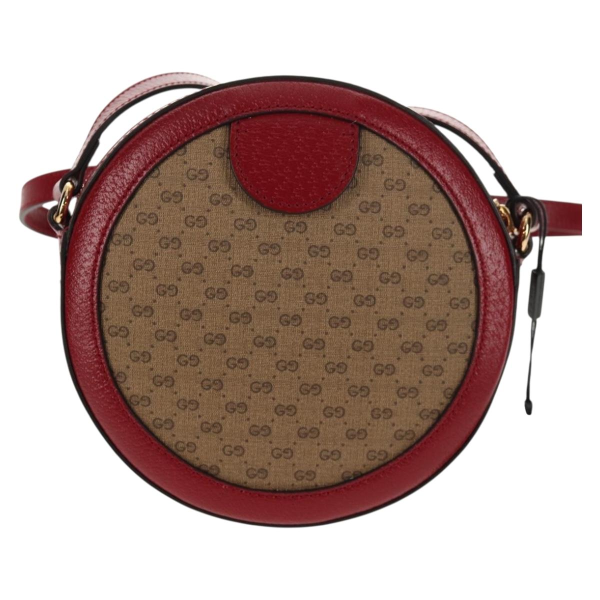 GUCCI Micro GG Supreme Doraemon Collaboration Bag PVC Beige 625216 Auth sw1582M