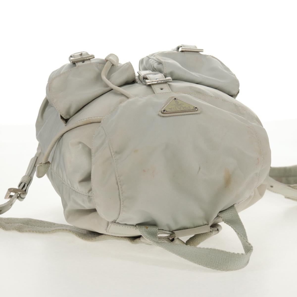 PRADA Backpack Nylon Gray Auth sw1586