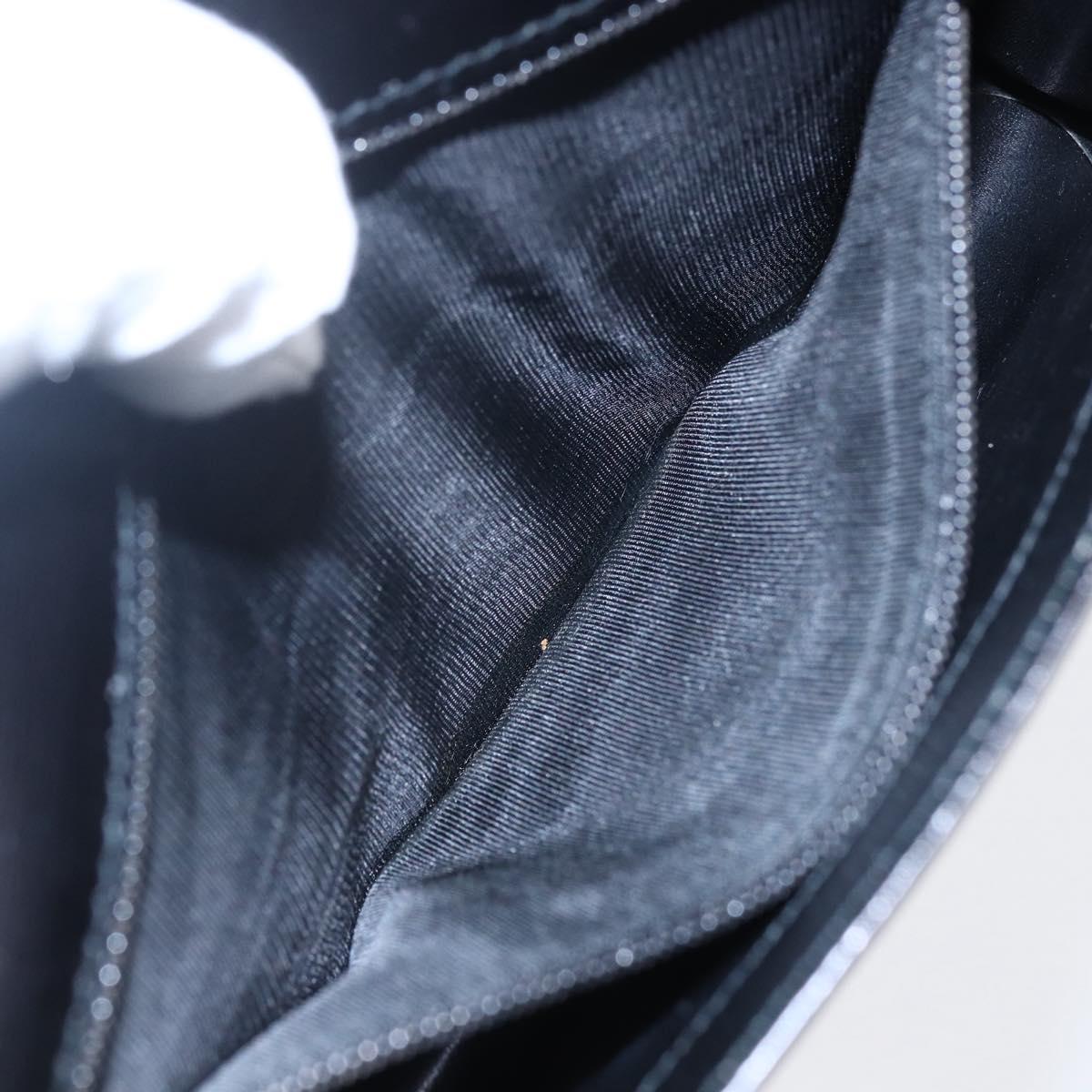 CELINE Hand Pouch Bag Leather Black Auth sw1588