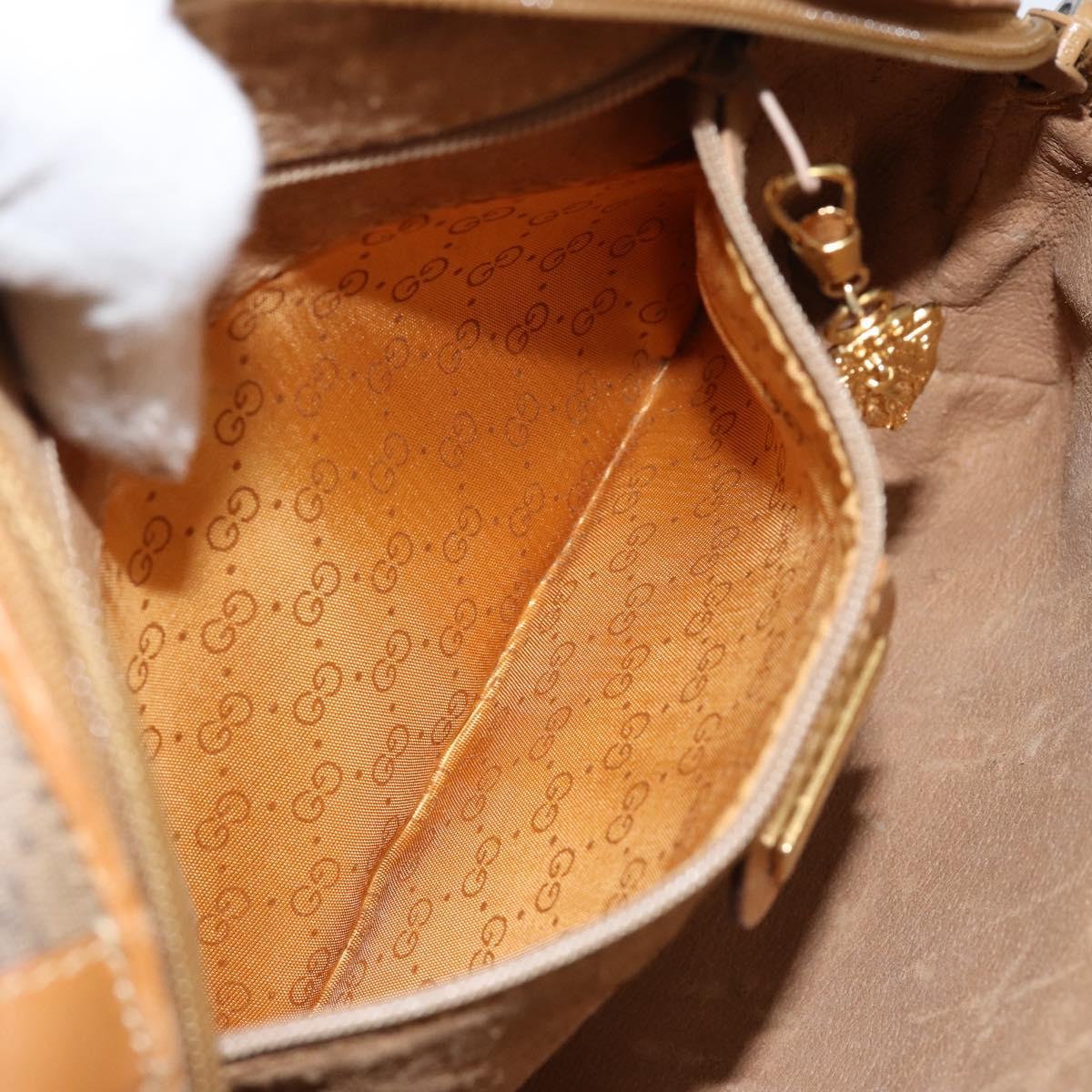 GUCCI Micro GG Canvas Shoulder Bag PVC Leather Brown Auth sw1591