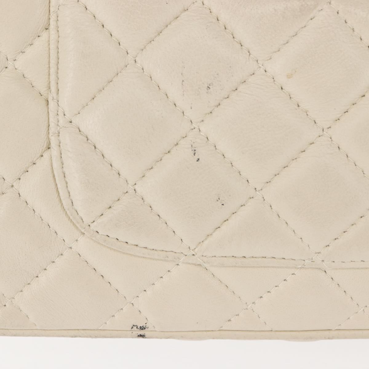 GIVENCHY Chain Shoulder Bag Leather White Auth sw1598