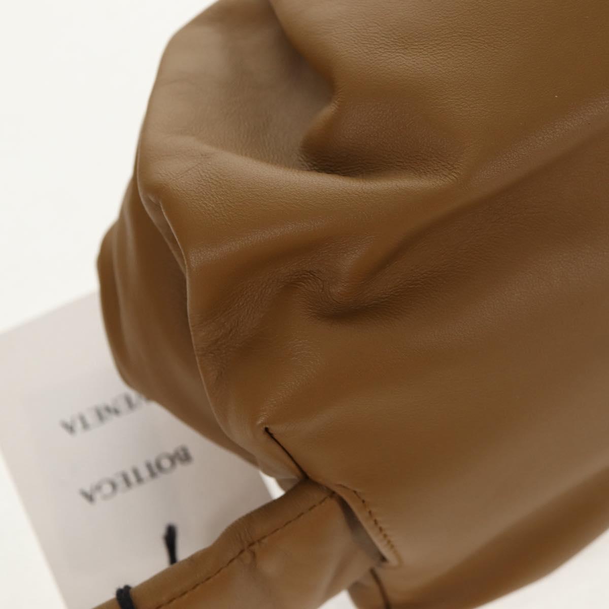 BOTTEGA VENETA Body Bag Leather Gold Khaki Auth sw1602M