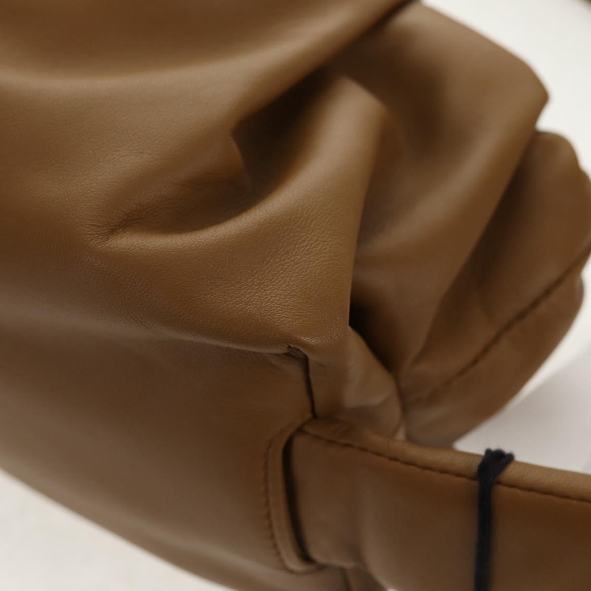 BOTTEGA VENETA Body Bag Leather Gold Khaki Auth sw1602M