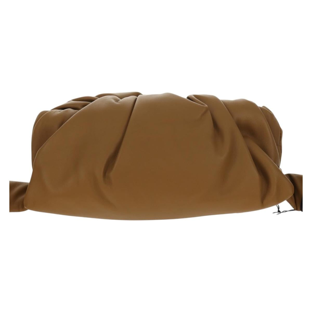 BOTTEGA VENETA Body Bag Leather Gold Khaki Auth sw1602M