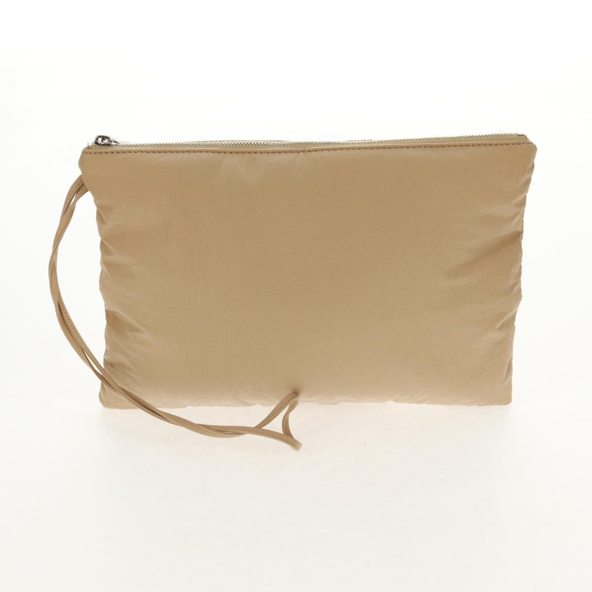 BOTTEGA VENETA Cassette Padded INTRECCIATO Bag Nylon Beige 670207 Auth sw1603M