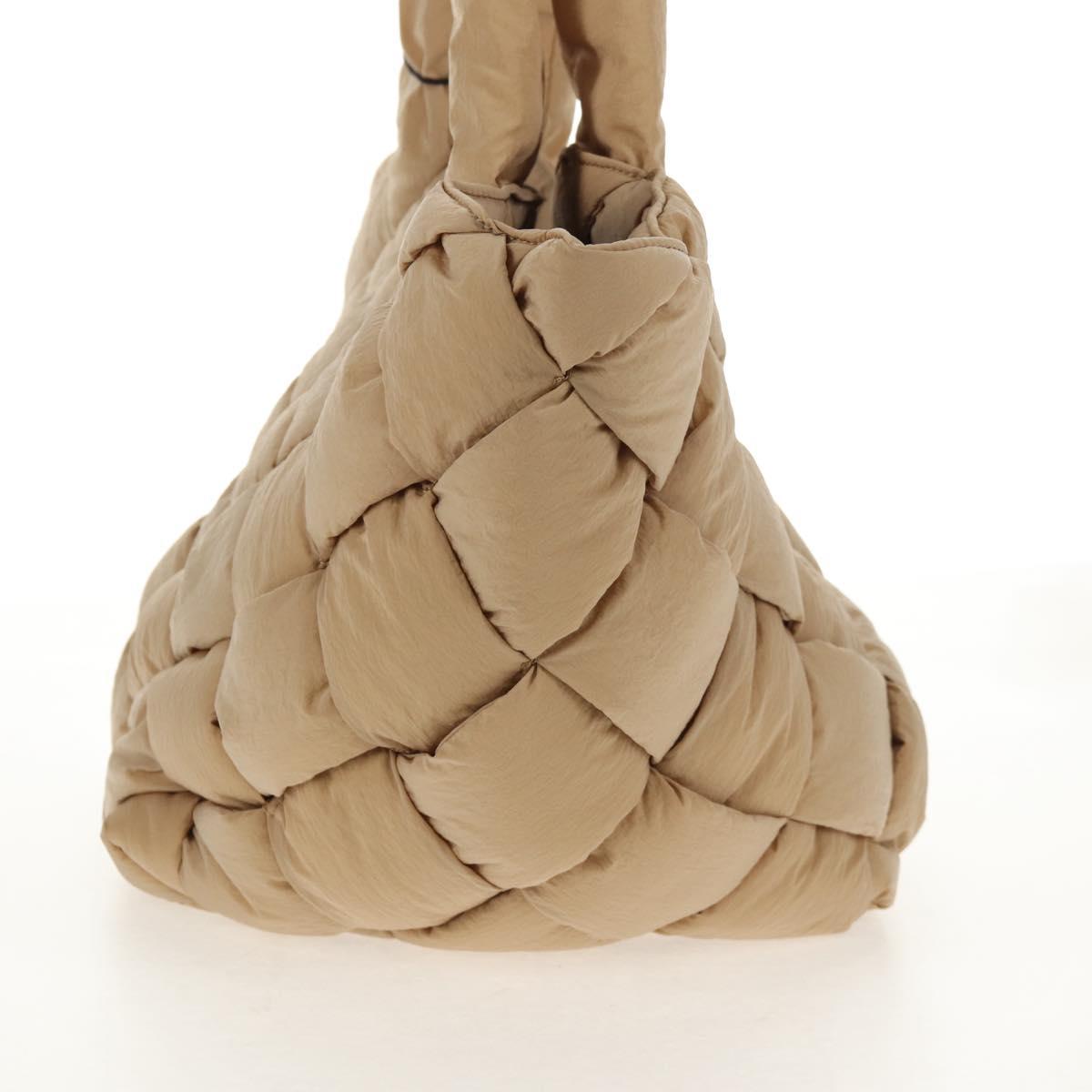 BOTTEGA VENETA Cassette Padded INTRECCIATO Bag Nylon Beige 670207 Auth sw1603M