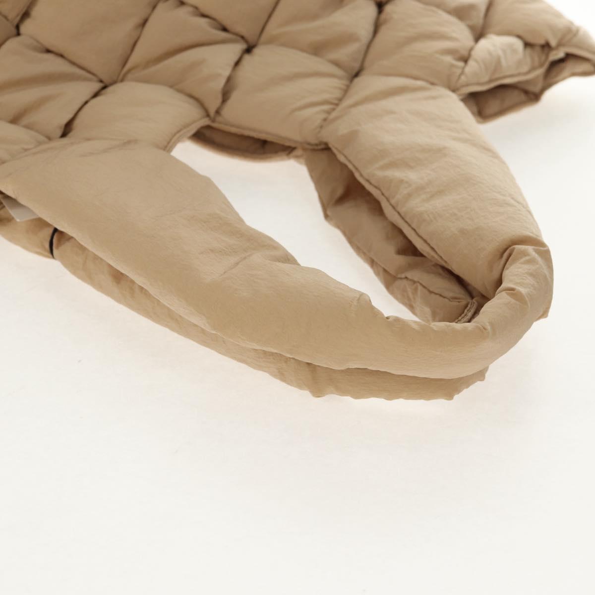 BOTTEGA VENETA Cassette Padded INTRECCIATO Bag Nylon Beige 670207 Auth sw1603M