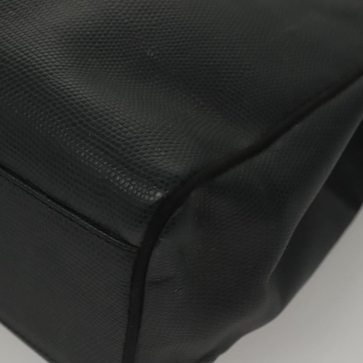 Salvatore Ferragamo Tote Bag Embossed Leather Navy Auth sw161