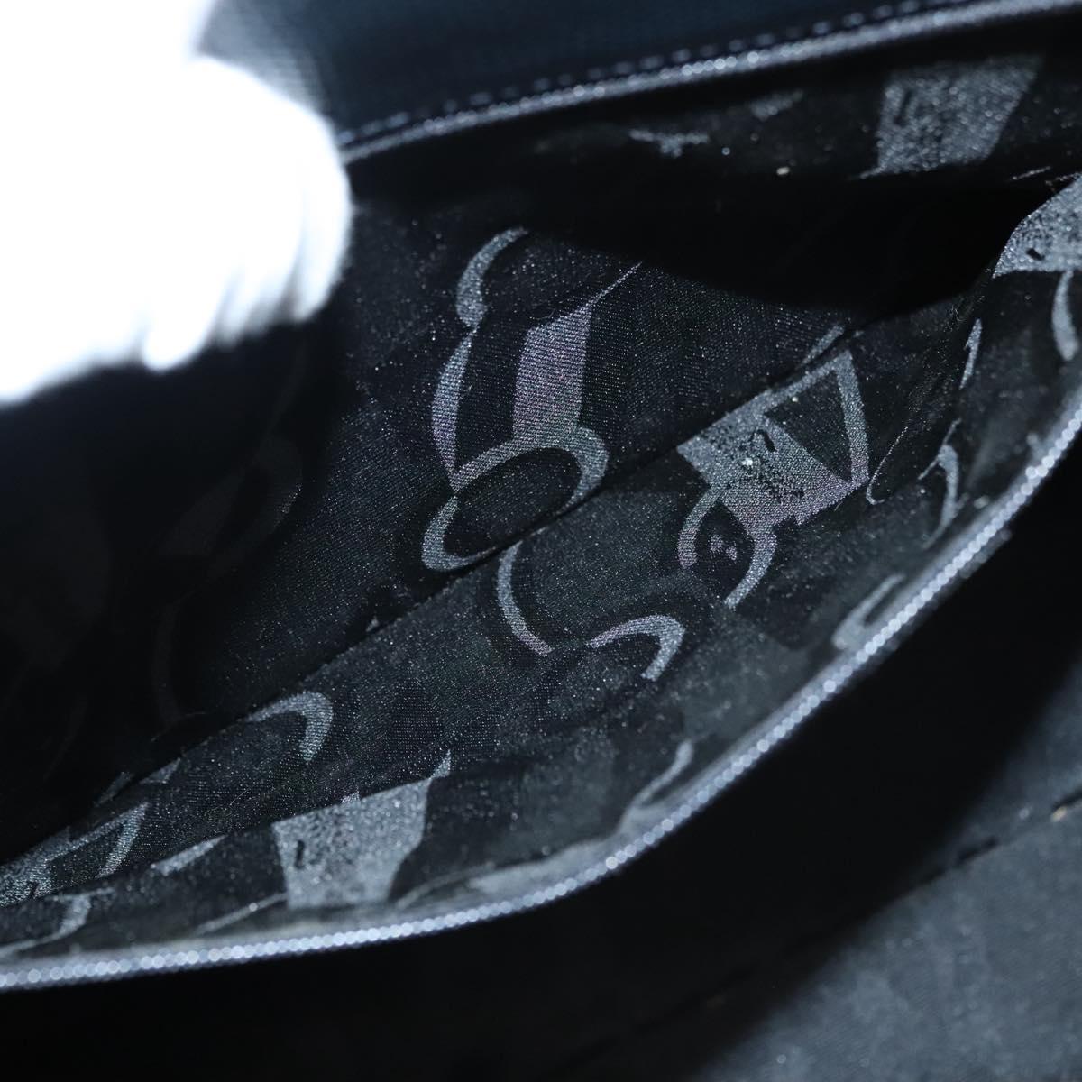 Salvatore Ferragamo Tote Bag Embossed Leather Navy Auth sw161