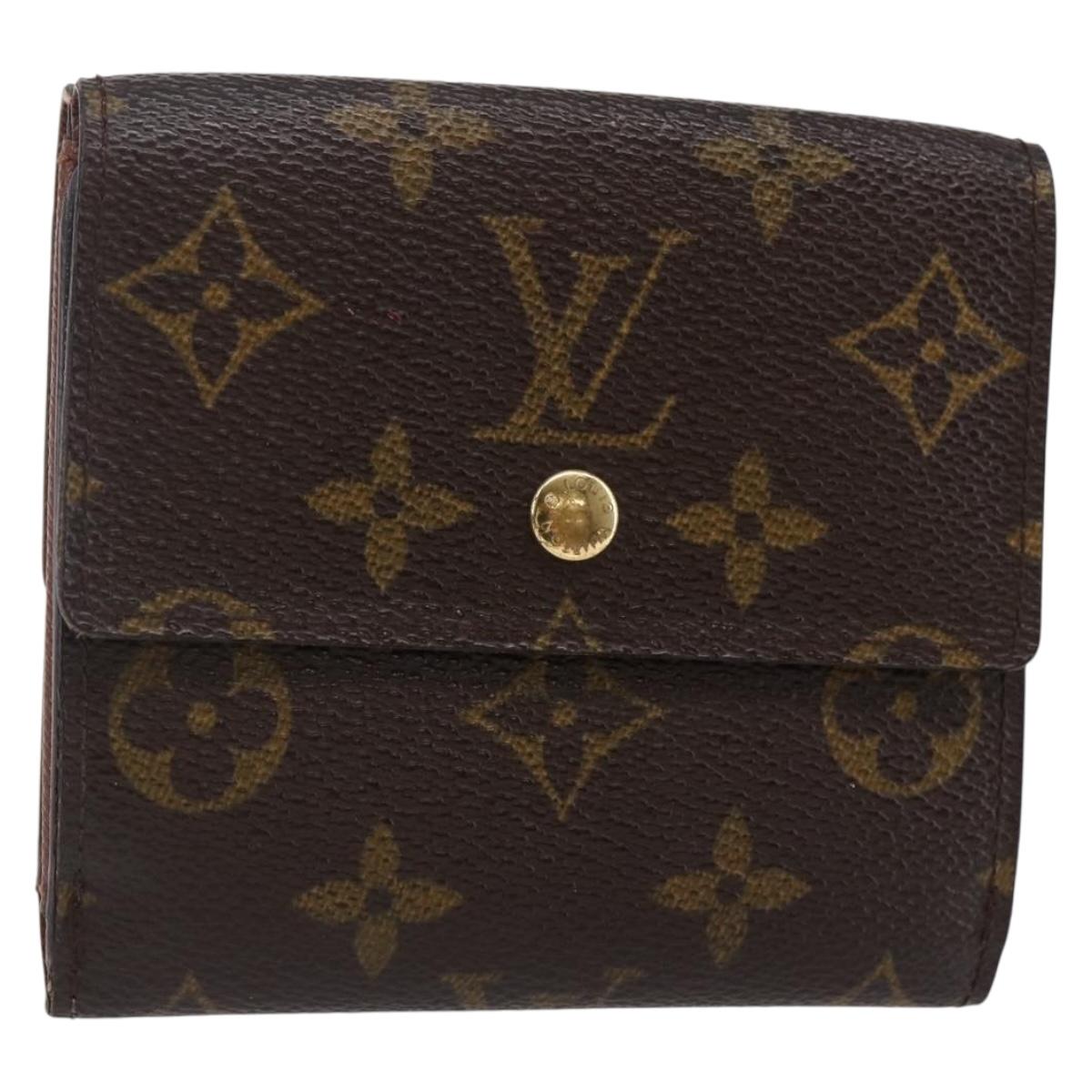 LOUIS VUITTON Monogram Portefeuille Elise Trifold Wallet M61654 LV Auth sw1612