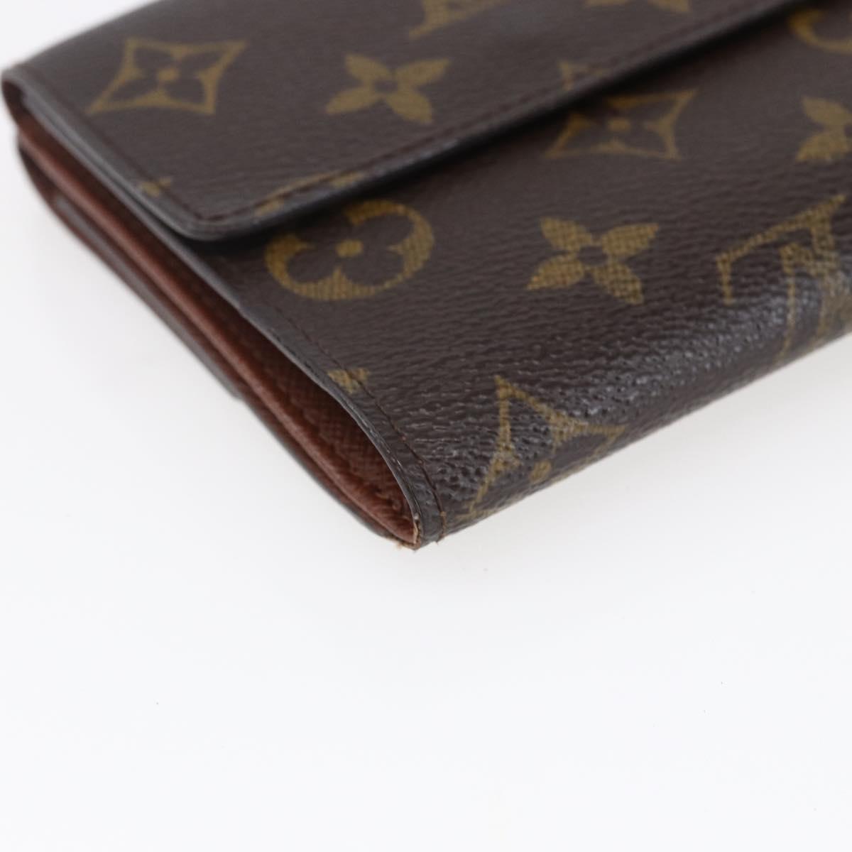 LOUIS VUITTON Monogram Portefeuille Elise Trifold Wallet M61654 LV Auth sw1612