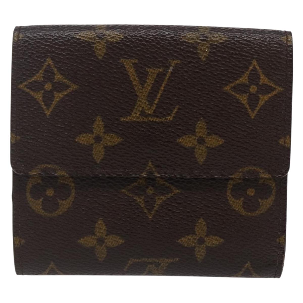 LOUIS VUITTON Monogram Portefeuille Elise Trifold Wallet M61654 LV Auth sw1612