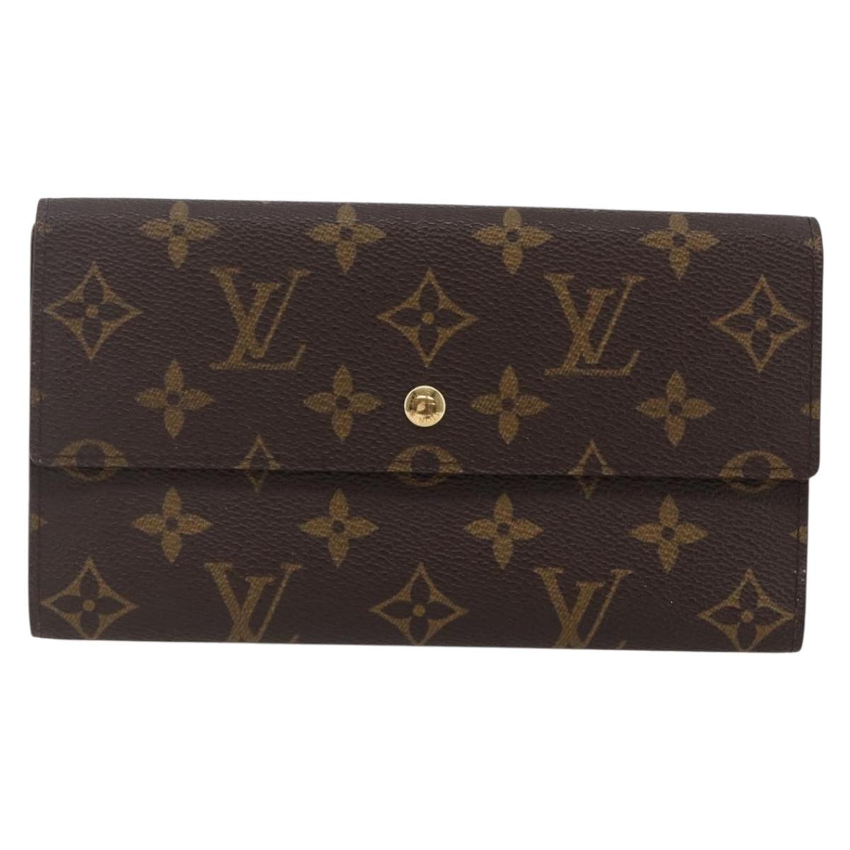 LOUIS VUITTON Monogram Porte Tresol International Wallet M61215 LV Auth sw1613