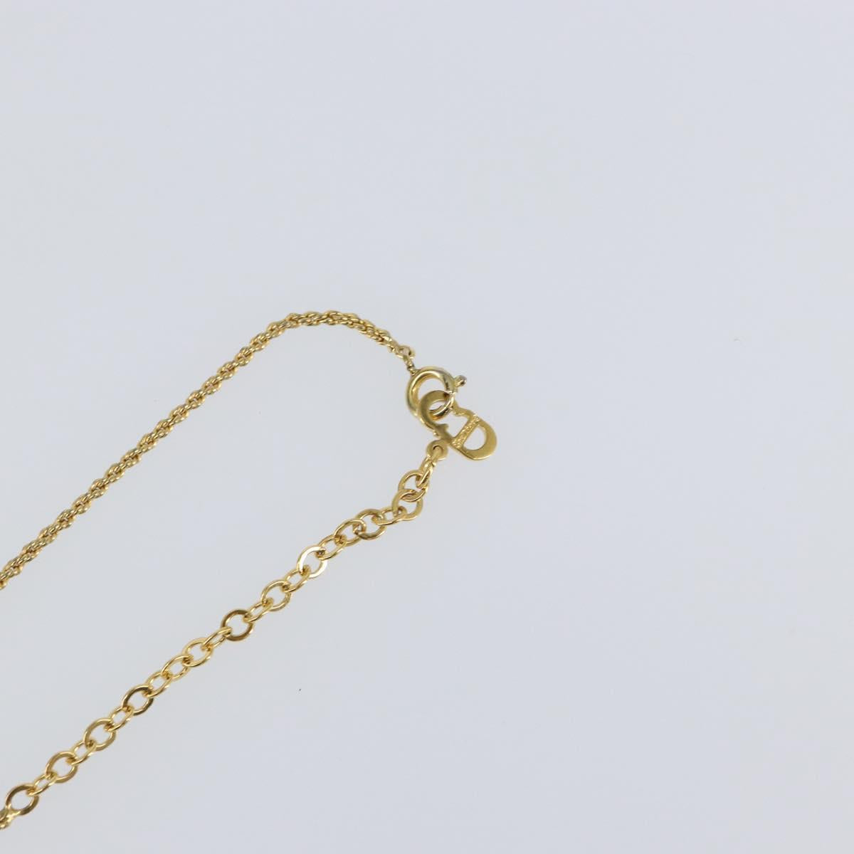 Christian Dior Necklace metal Gold Auth sw1615