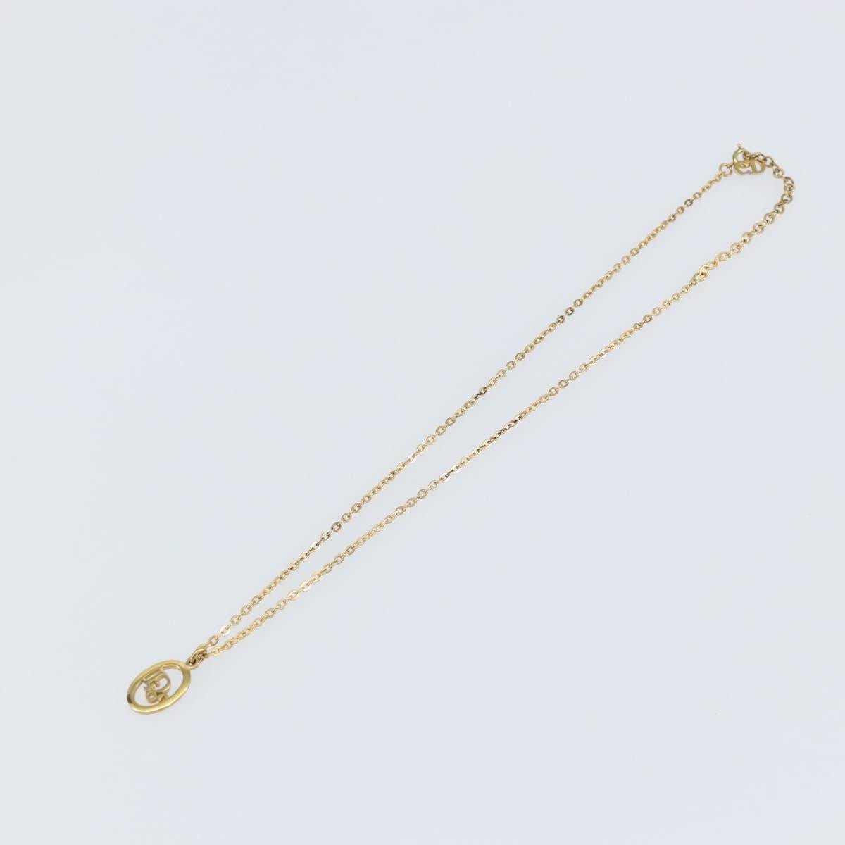 Christian Dior Necklace metal Gold Auth sw1616