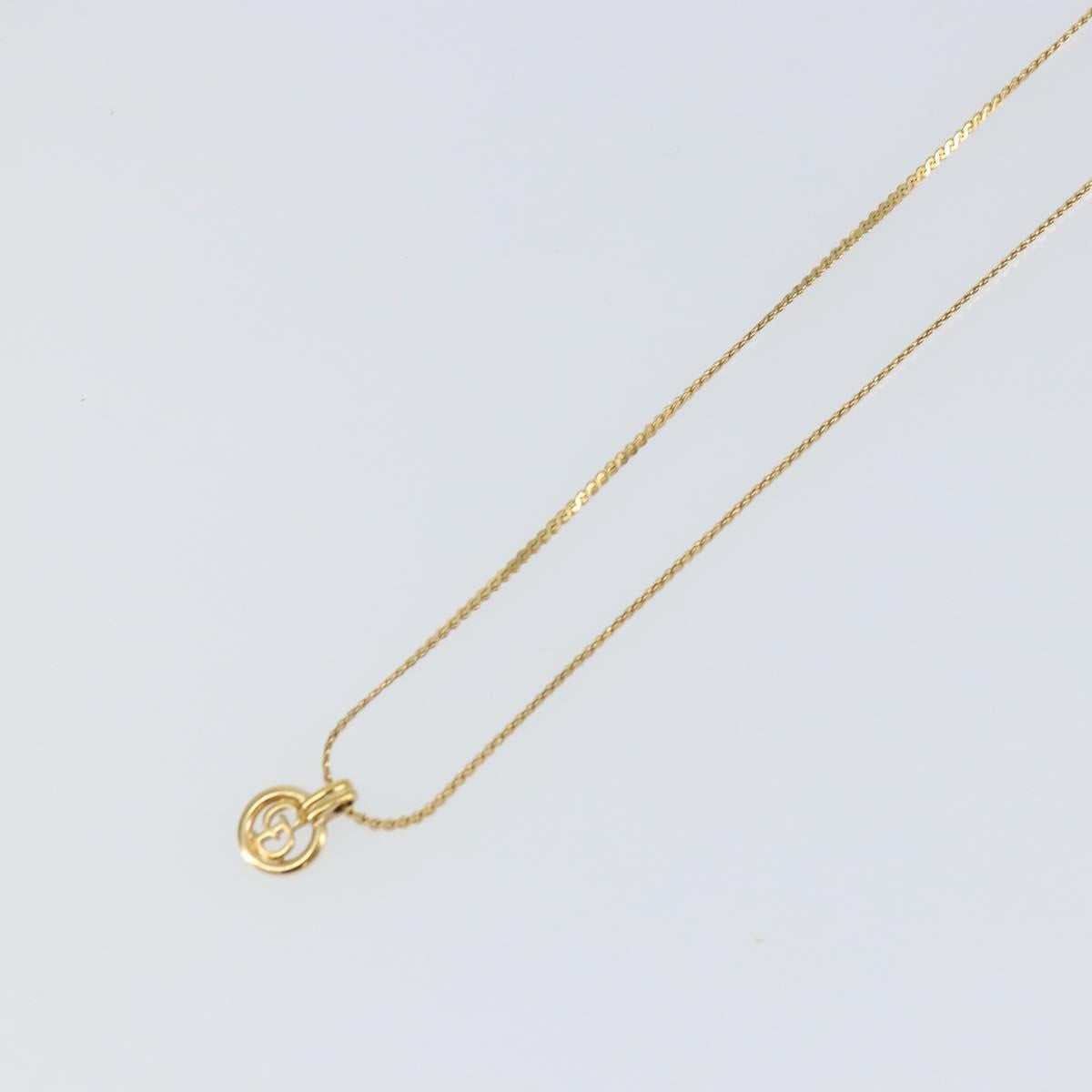 Christian Dior Necklace metal Gold Auth sw1617