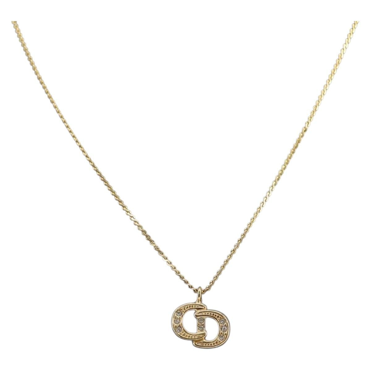 Christian Dior Necklace metal Gold Auth sw1618