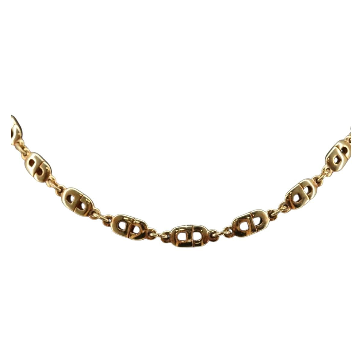 Christian Dior Necklace metal Gold Auth sw1619