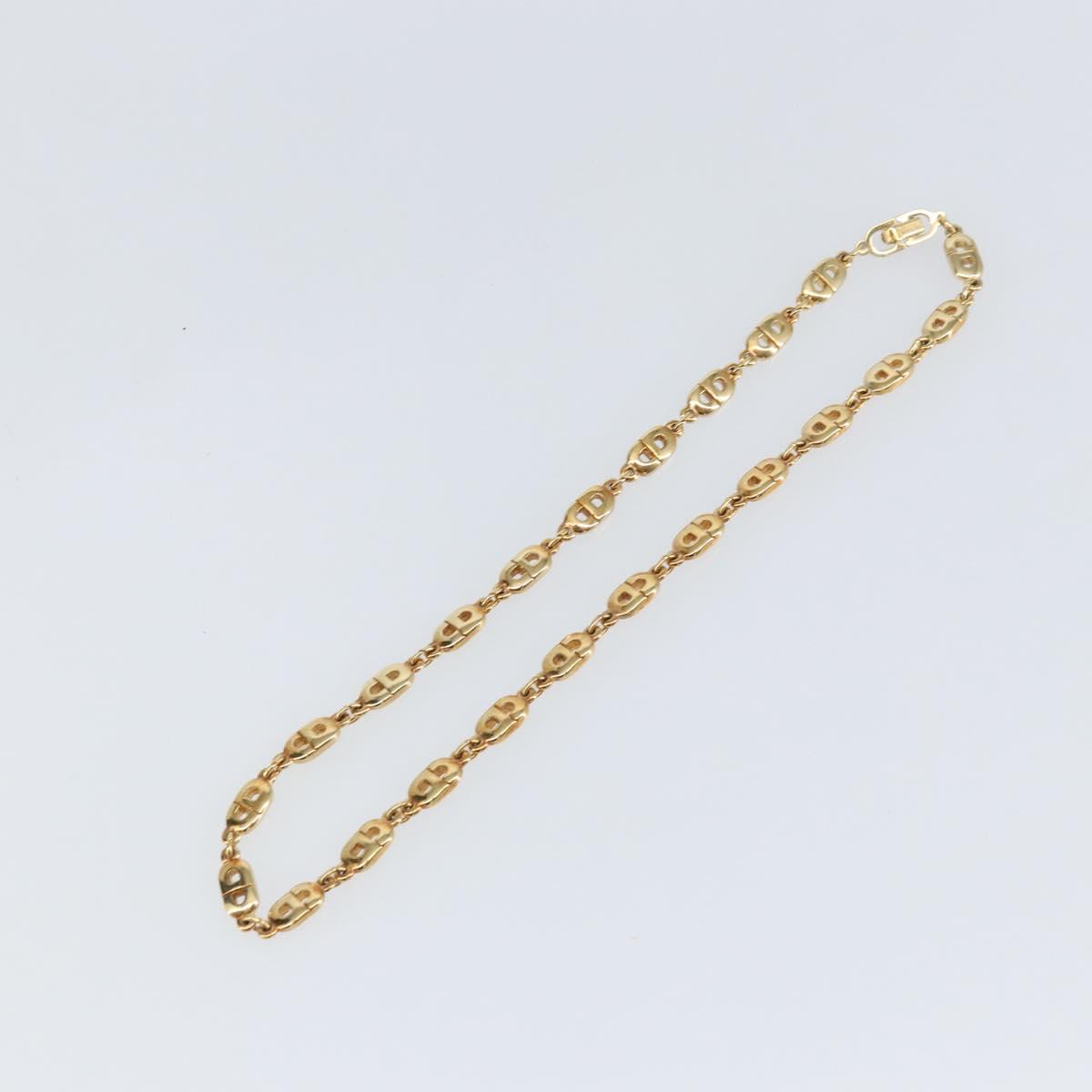 Christian Dior Necklace metal Gold Auth sw1619