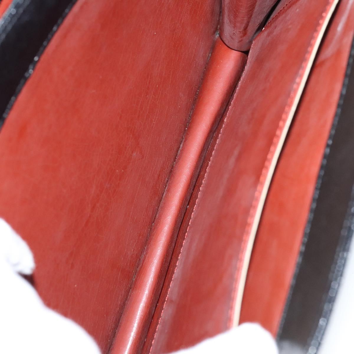 SAINT LAURENT Shoulder Bag Leather Embossed Black Auth sw162