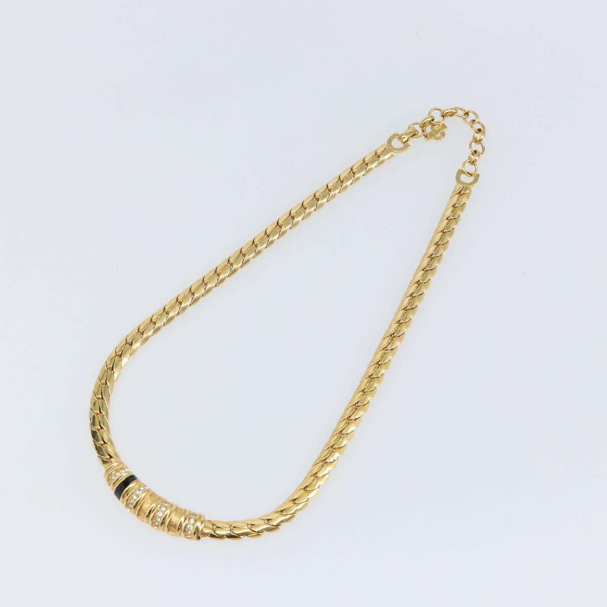 Christian Dior Necklace metal Gold Auth sw1620