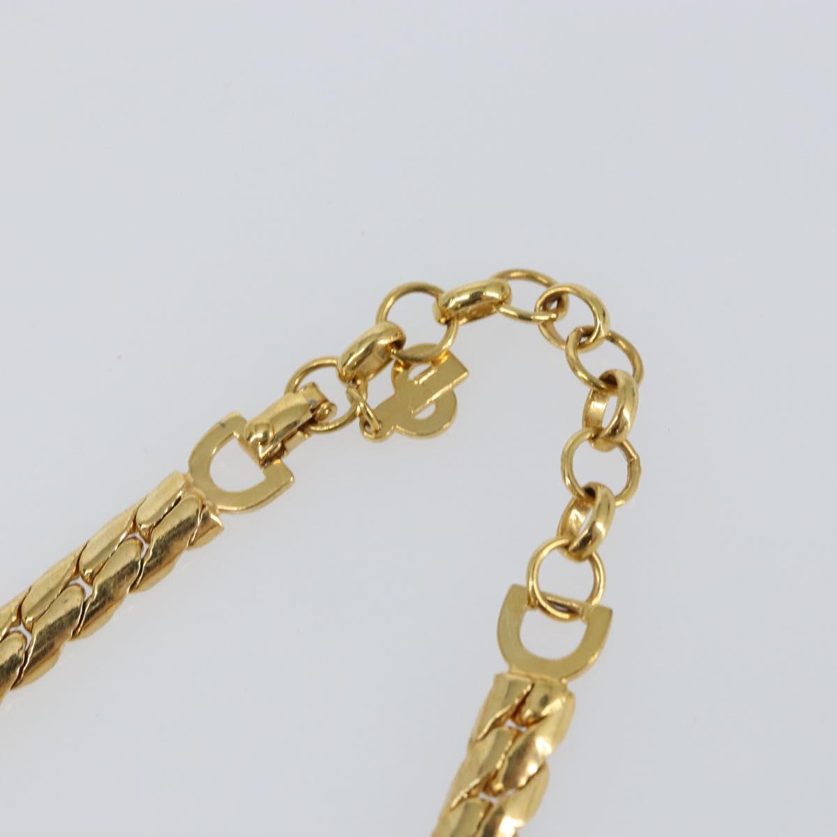 Christian Dior Necklace metal Gold Auth sw1620